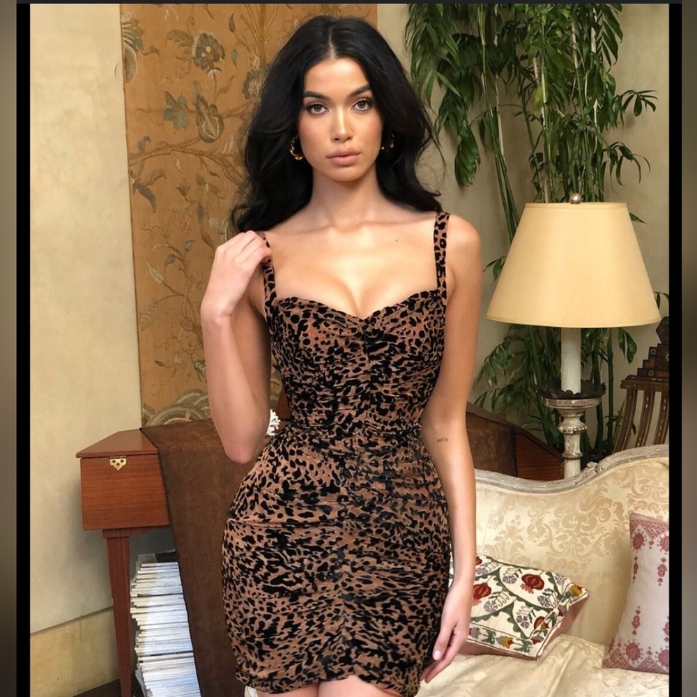 House of CB Leopard Print Mini Dress
